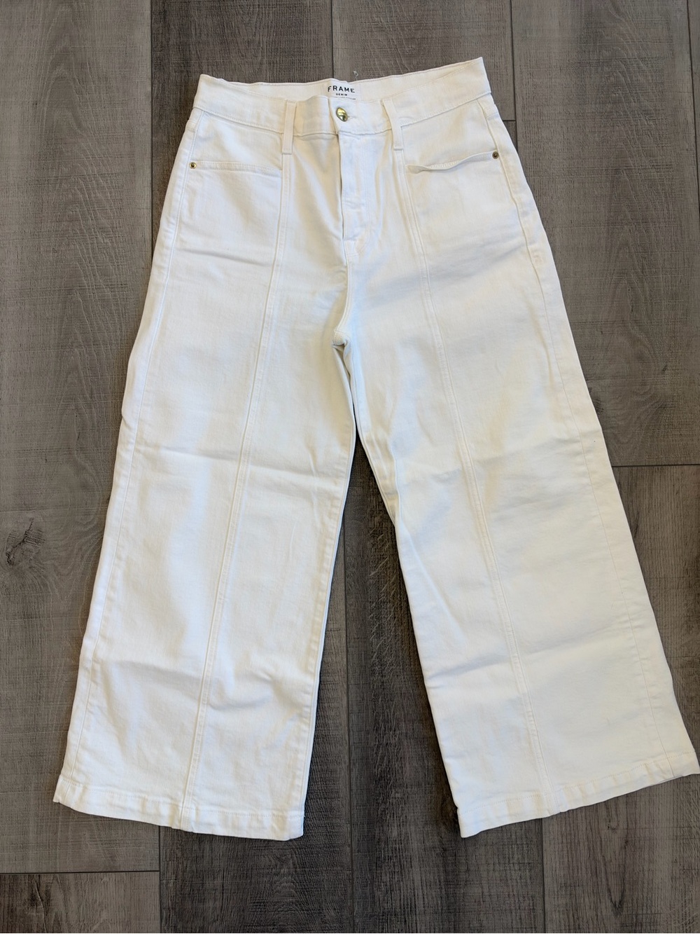Frame Denim White High-Rise Jeans